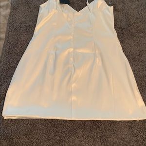 Satin mini dress - white